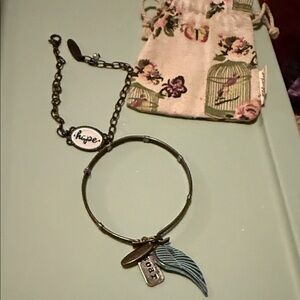 Plunder (two bracelets) Hope Charm Bracelet with Wing and Tag